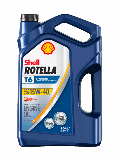 Shell Rotella T6 Full Synthetic 15W-40 Diesel Engine Oil, 1 Gallon