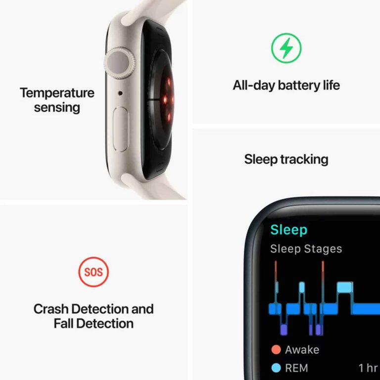 Apple Watch Series 8 GPS 45mm Midnight Aluminum Case - Imagem 3