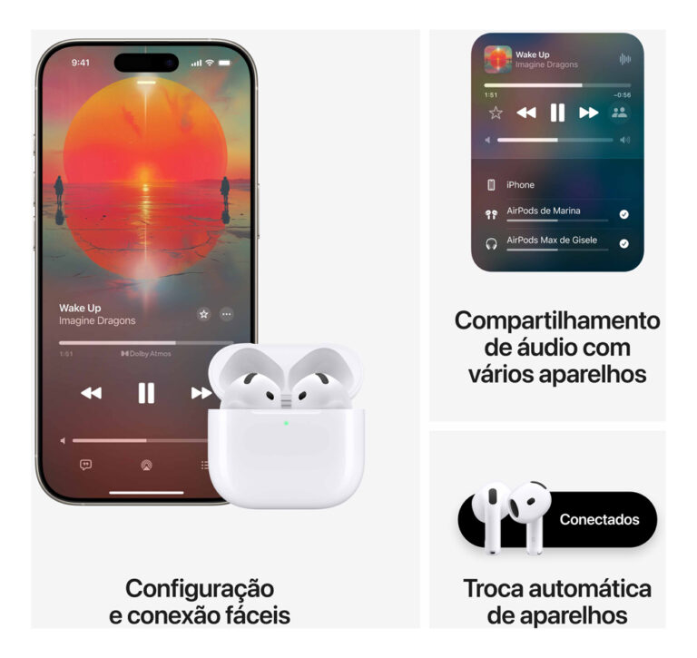 AirPods 4 com Cancelamento Ativo de Ruído - Distribuidor Autorizado - Imagem 8