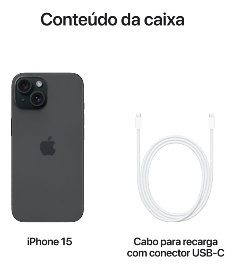 Apple iPhone 15 (256 GB) - Preto - Distribuidor Autorizado - Imagem 9