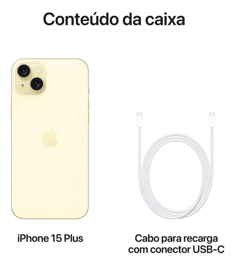 Apple iPhone 15 Plus (256 GB) - Amarelo - Distribuidor Autorizado - Imagem 9