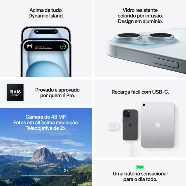 Apple iPhone 15 verde 256 GB - Distribuidor Autorizado - Imagem 8