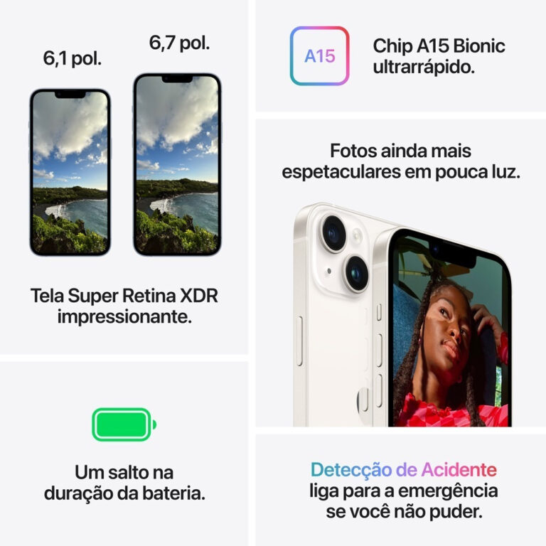 Apple iPhone 14 (128 GB) - Meia noite - Distribuidor Autorizado - Imagem 10